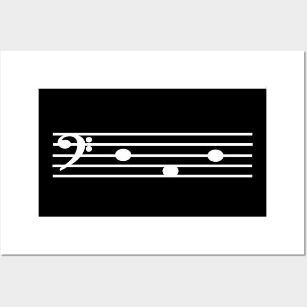 Dad Sheet Music Bass Clef Wall Art by DrawAHrt